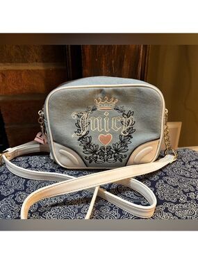 Juicy Couture Denim Heritage Crossbody Bag NWT